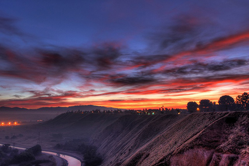 Bluffs at sunset near Bakersfield